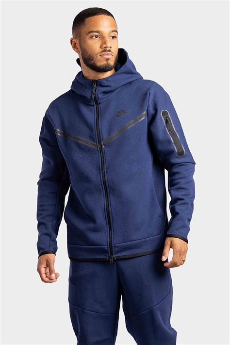 nike tech fleece donkerblauw heren|nike tech fleece blue.